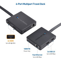 DOCKING, MULTI ADAPTADOR USB-C  PARA DOS MONITORES, 2X HDMI, 2X USB 3.0, GIGABIT ETHERNET Y POWER DELIVERY 100W, CABLE MATTERS
