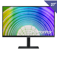 Monitor Samsung QHD 27", LS27A600UULXZS, 2K, IPS, HDR10, 75hz, 5ms, USB-C, PC/MAC, HDMI, DisplayPort, Borderless, Pivoteable, FreeSync - Lapshop Chile